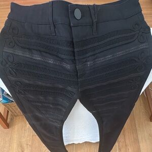 Black Embroidered Pants